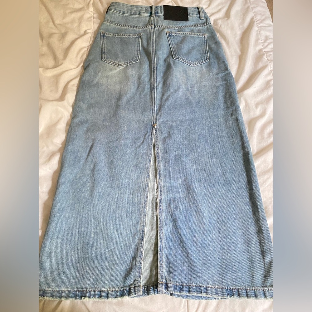 Couturist denim maxi skirt (L) - Picture 4 of 10